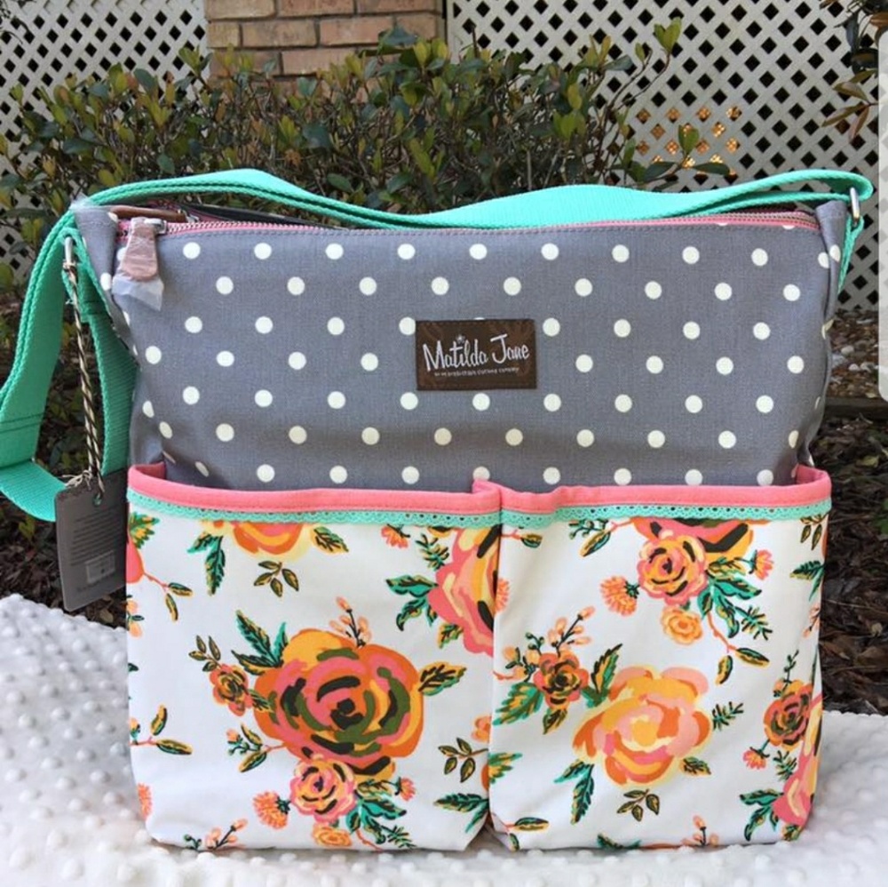 Over The Moon diaper messenger laptop bag