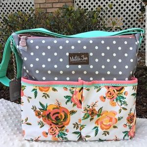 Over The Moon diaper messenger laptop bag