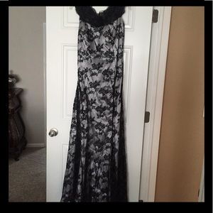 beautiful black and grey dress