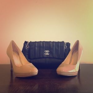 Tan patent leather Cole haan heels