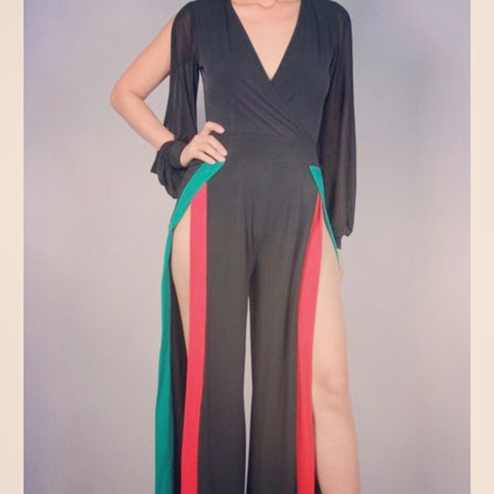Slit leg jumpsuit