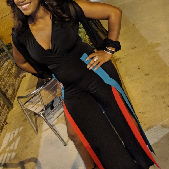 Slit leg jumpsuit - Picture 2 of 2