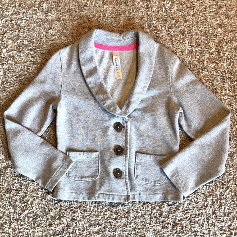 Cherokee Girls Sparkle Blazer Jacket; Small 6/6x