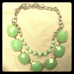 Green and gold necklace (and bracelet)