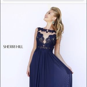 Sherri Hill Navy Dress