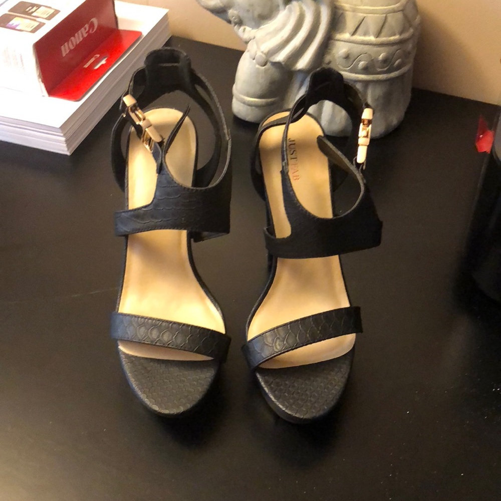 Black Strappy Heels