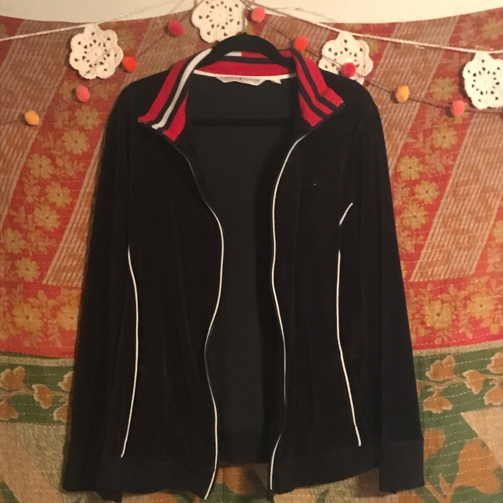 Tommy Hilfiger 90s velour track jacket