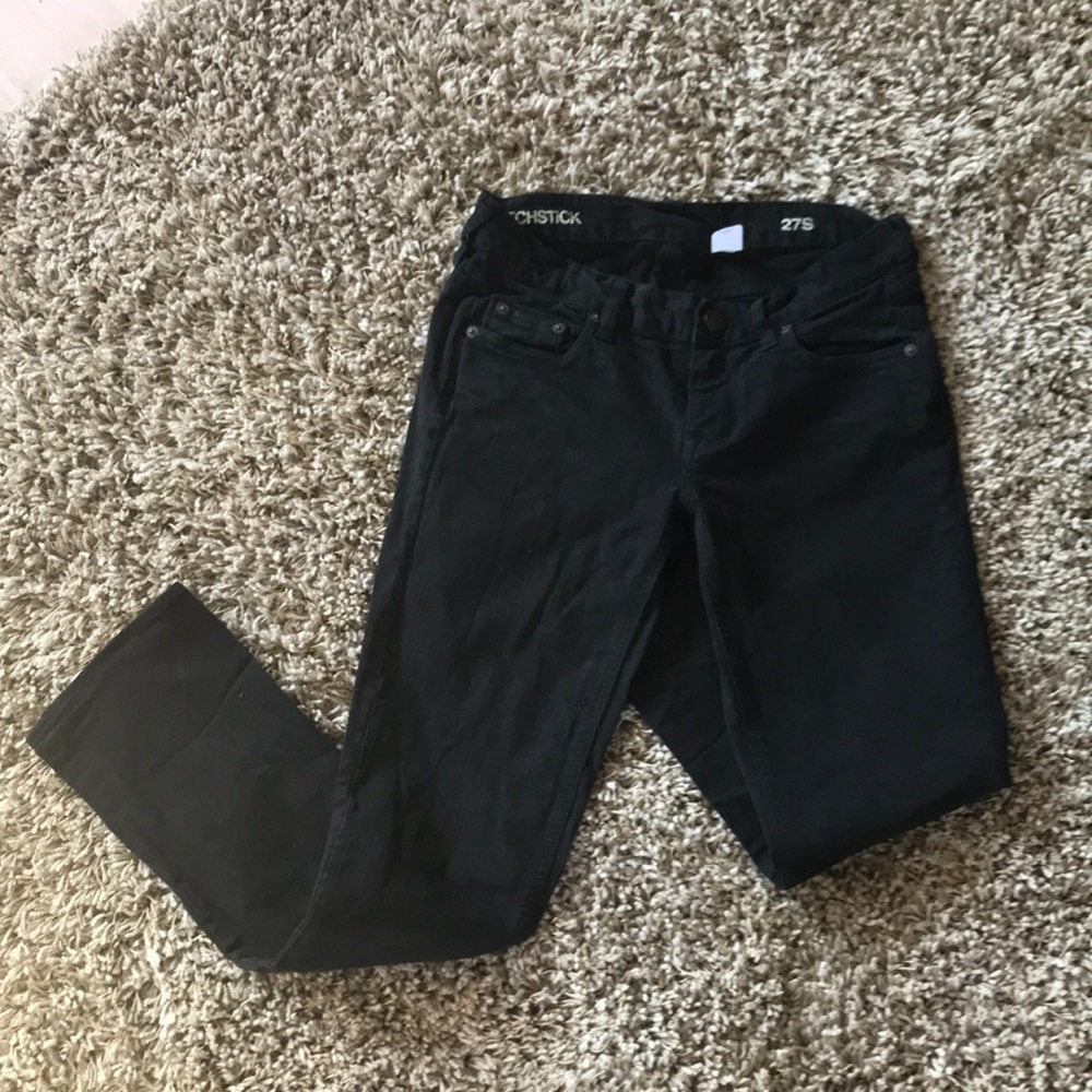J Crew Black Matchstick Jeans- 27S
