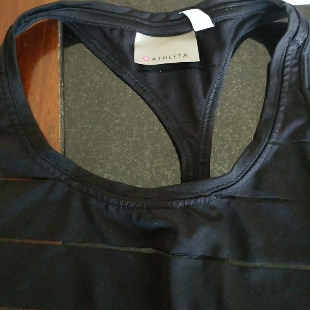 Athleta stripe high neck chi tank