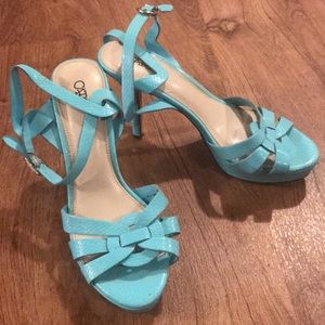Cato turquoise heels