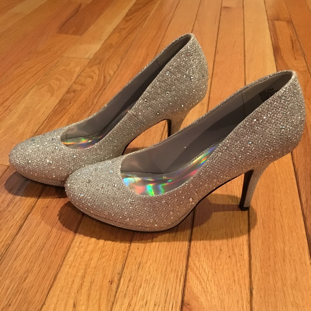 Silver Slipper Heels