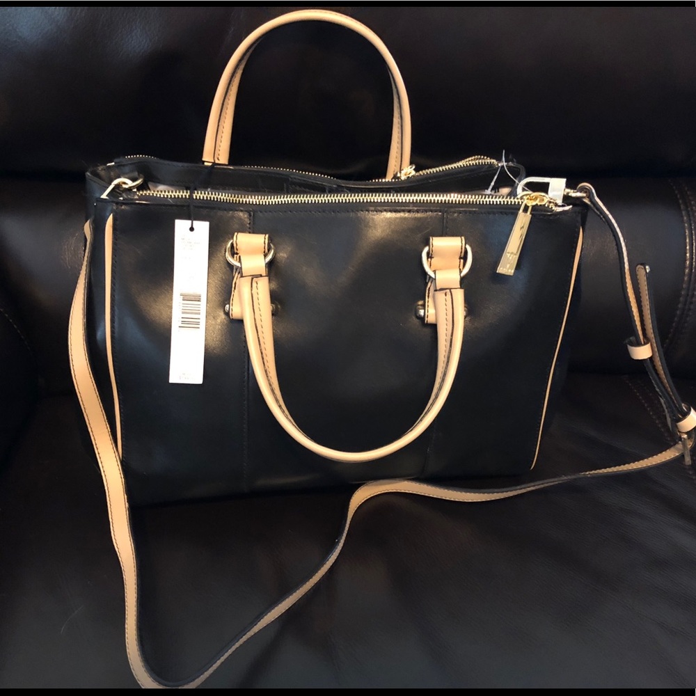 NWT Antonio Melani Black Leather purse