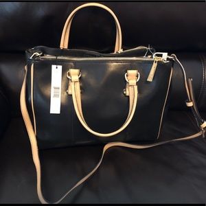 NWT Antonio Melani Black Leather purse