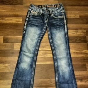 Women's Rock Revival Jeans Size 26 Berry Boot