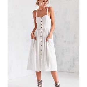Urban Outfitters Linen Button-Up Midi Dress
