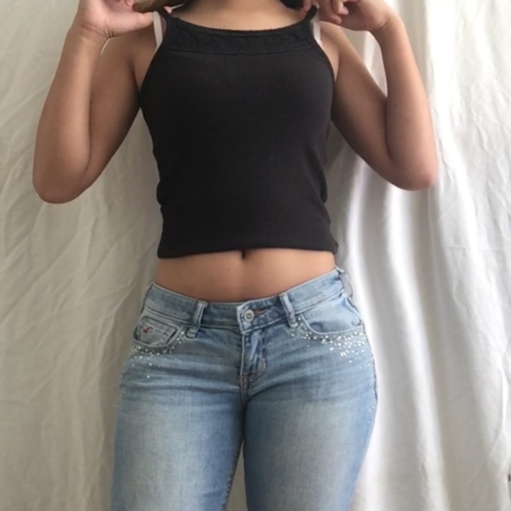 Light washed skinny jeans
