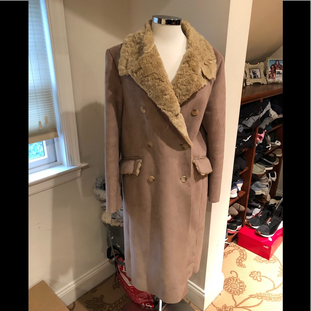 CK Calvin Klein shearling coat
