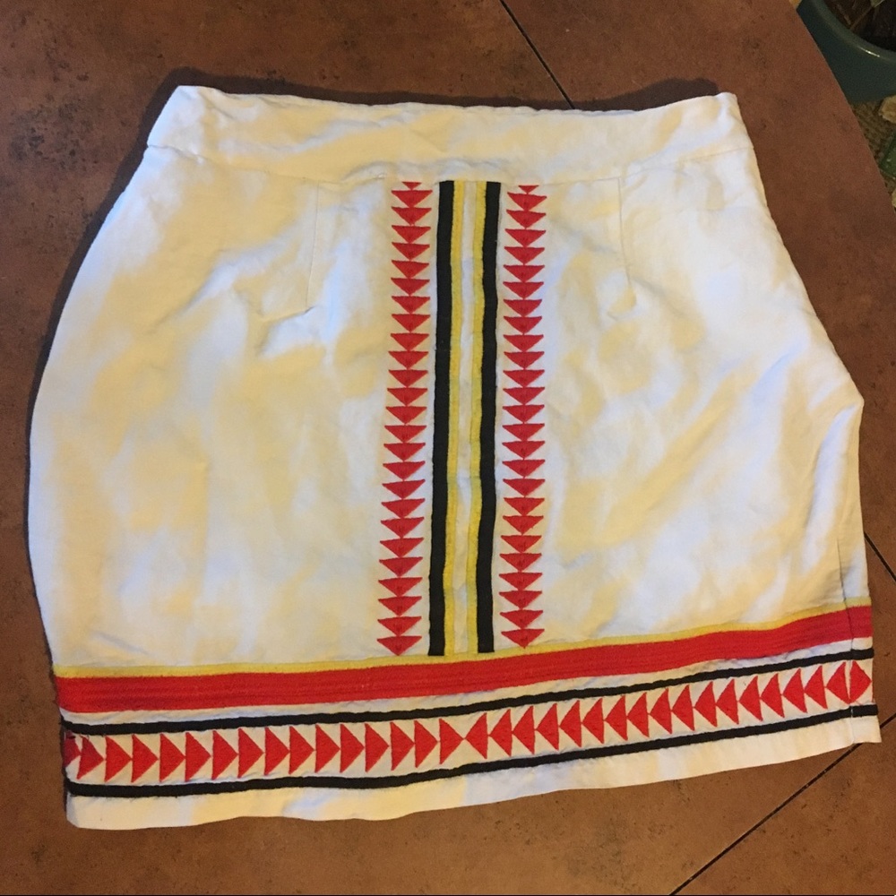 Embroidered Mini Skirt