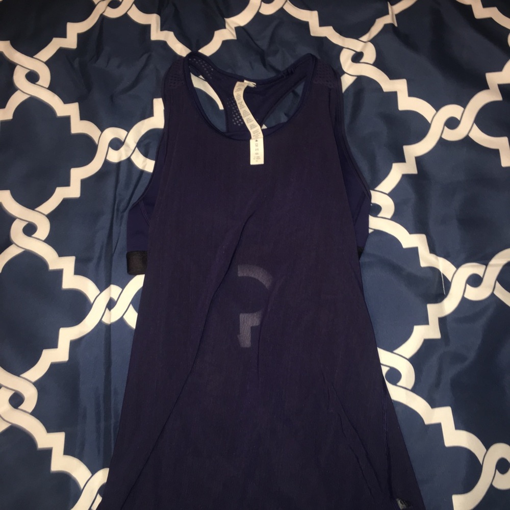Lululemon sheer workout top built in bra