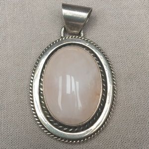 Rose Quartz Sterling Silver Pendant
