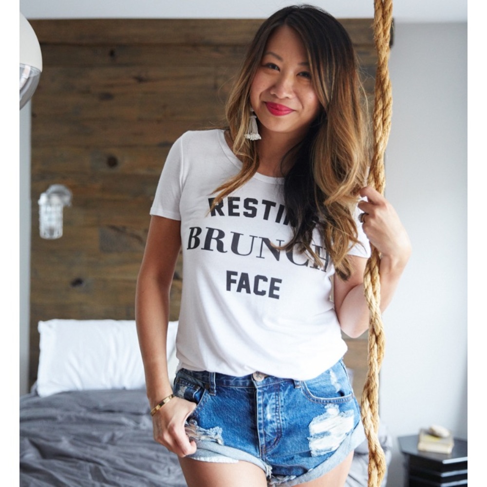 FINAL💵NWT Resting Brunch Face Tee, 1 M left!