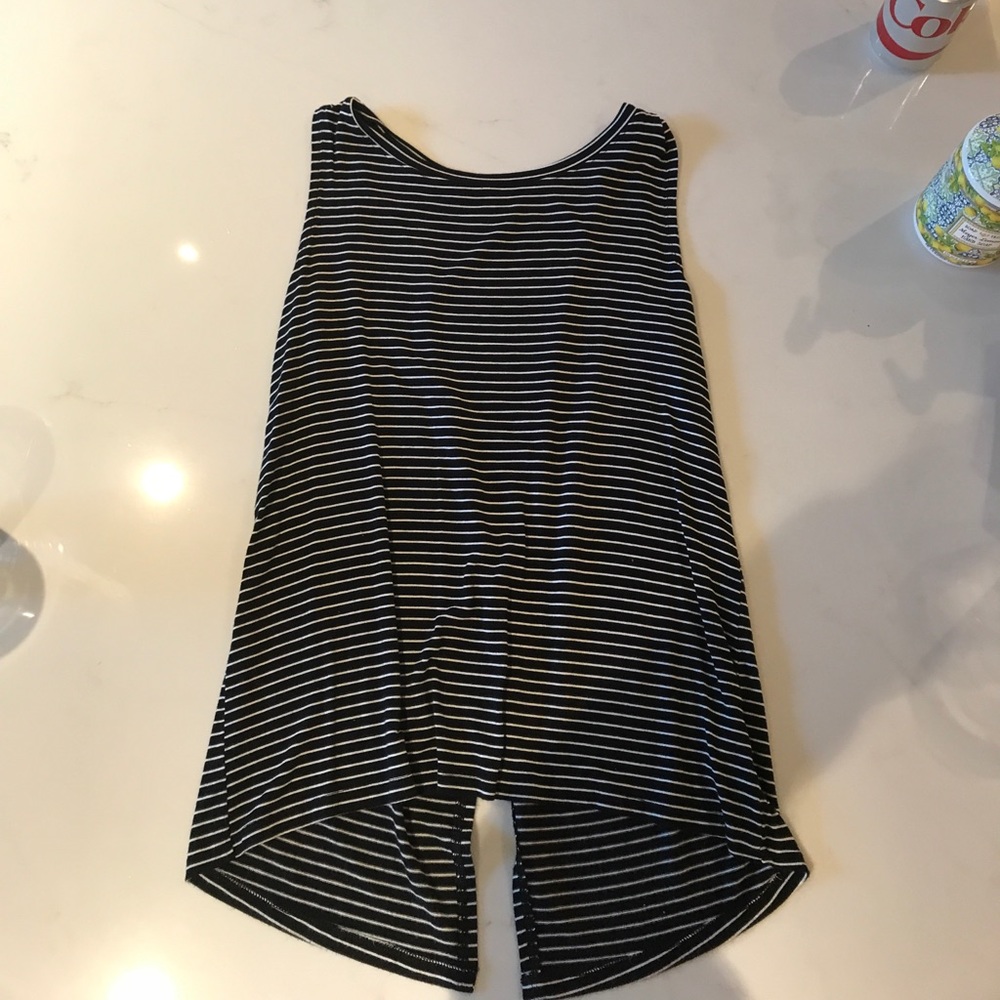 Classic black and white striped tank