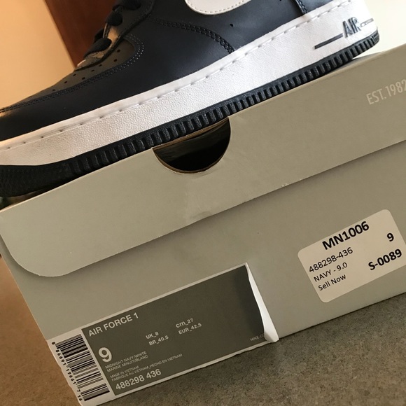 A Nice Pair Of Nike Air Force NewYork Yankee Blue - Picture 4 of 4