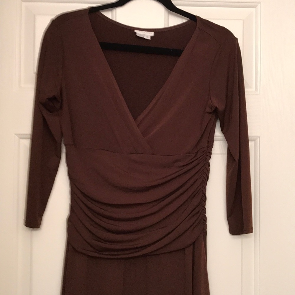 Womans Brown Long Sleeve Dress.