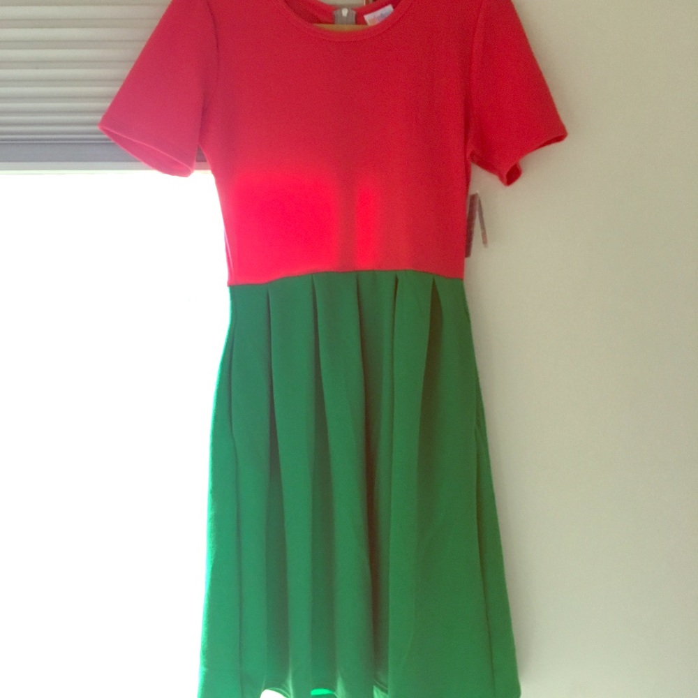SOLD on M 💚Christmas Amelia Lularoe Dress ♥️