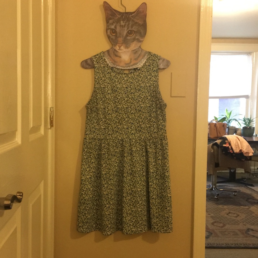 Blue floral H&M dress