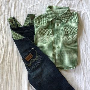 Wrangler overalls and shirt