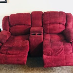 Red Recliner love seat