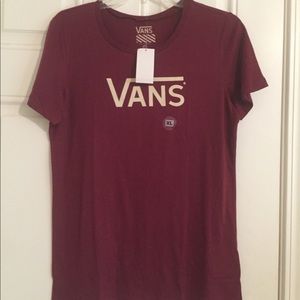 NWT Vans Allegiance II Maroon Tee Size XL