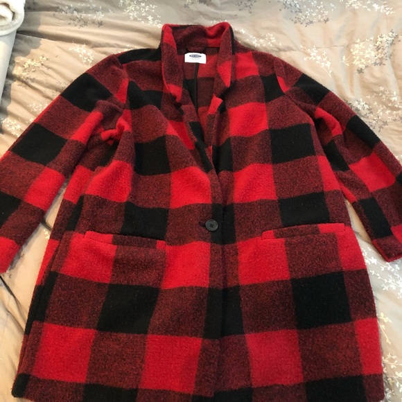 old navy red plaid jacket