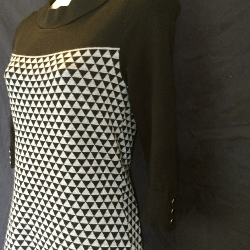 White House Black Market triangle print dress