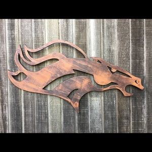Wooden Bronco Heads
