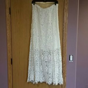 Lace maxi skirt