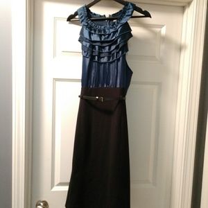 Blue and Black Dress