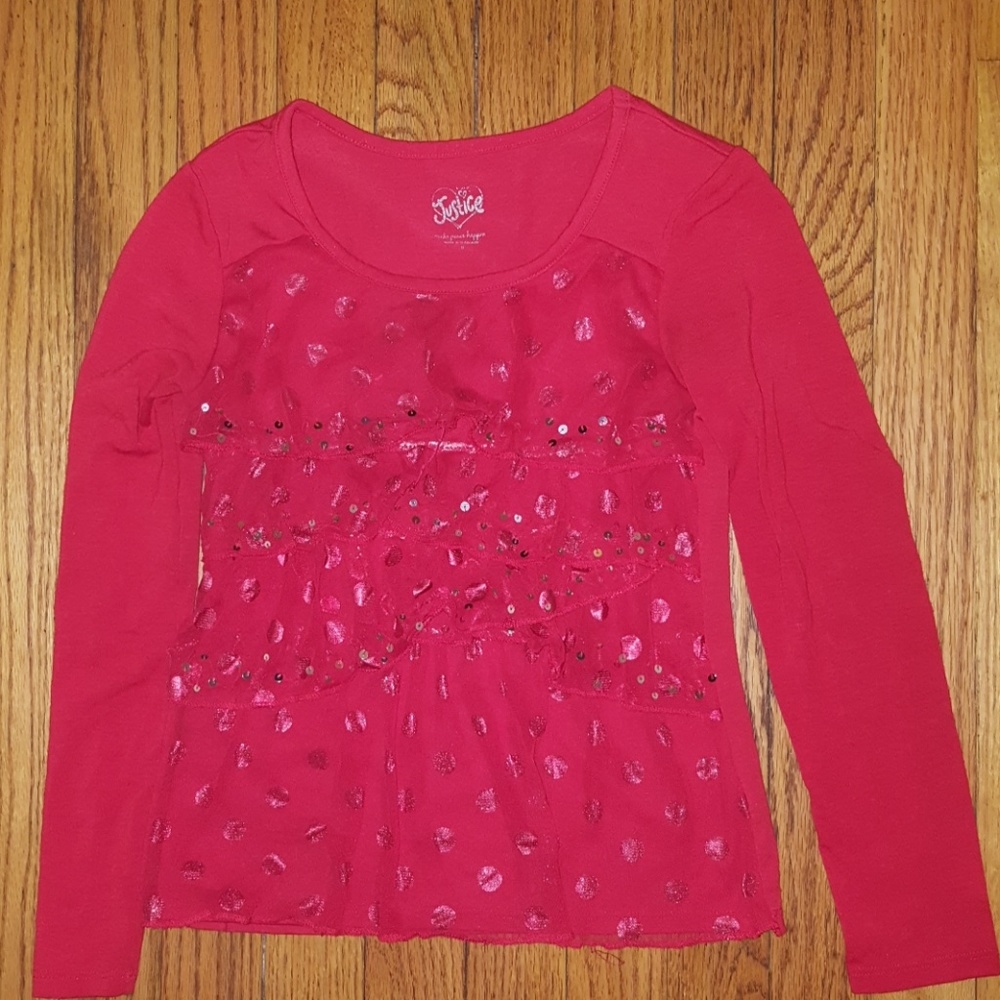 Girls red blouse