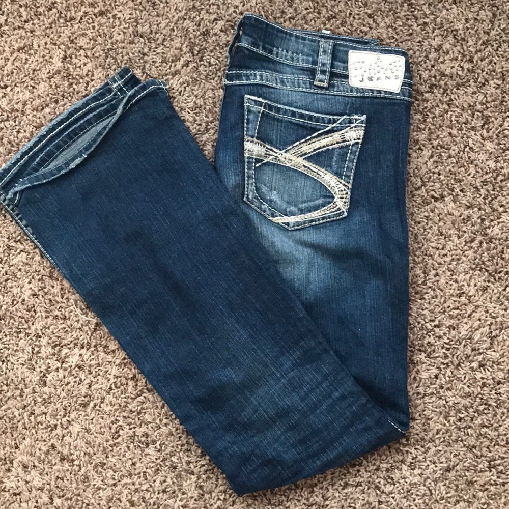 Silver Jeans, Distressed, 29 Long, bootcut