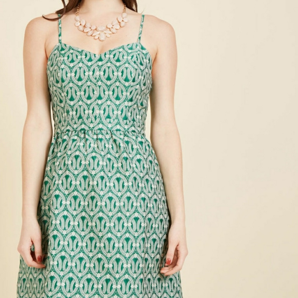 Evenings Overseas A-line dress in Clover (4x)