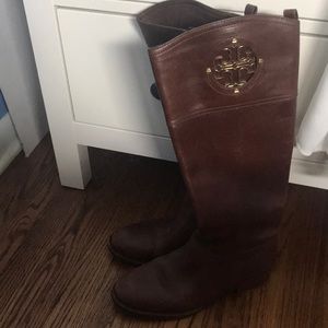 Tory Burch Leather Riding Boots