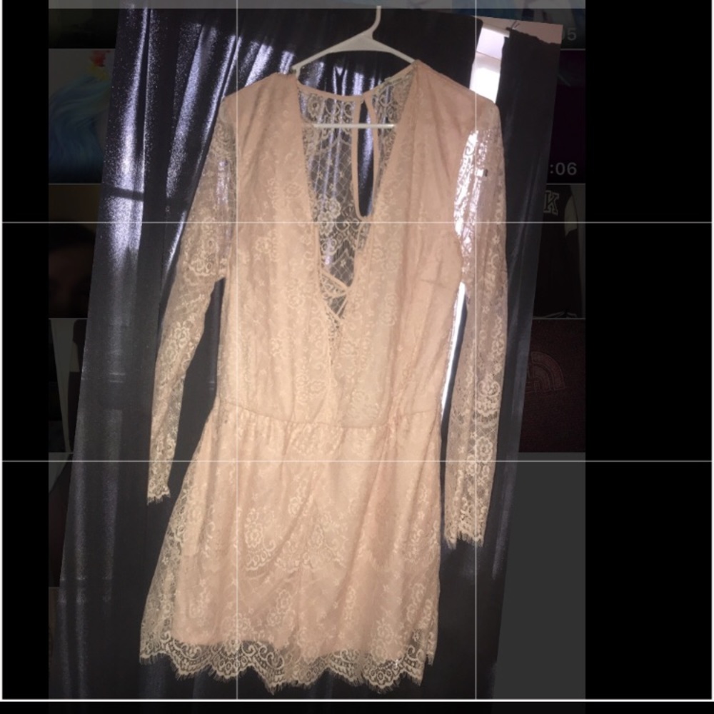 Light pink lace romper!