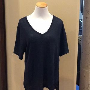 Joan Vass V Neck Tee
