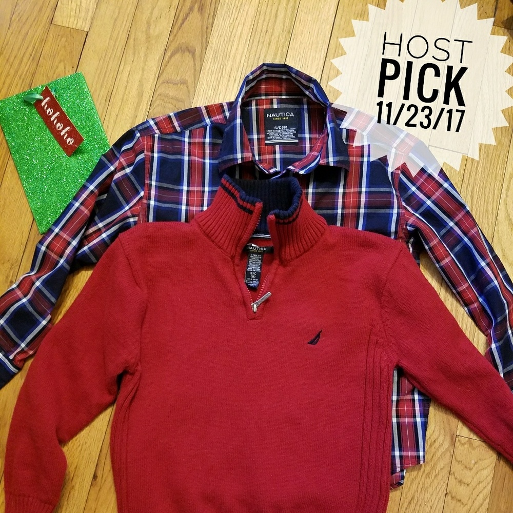 HP  - Nautica Boy's Sweater & Button Down Shirt