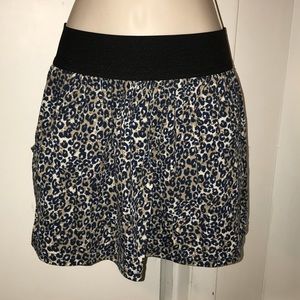 Leopard Print Skirt w/ Pockets