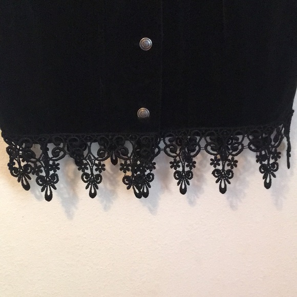 Sleeveless suede black coat! Western style! - Picture 3 of 5