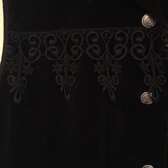 Sleeveless suede black coat! Western style! - Picture 4 of 5