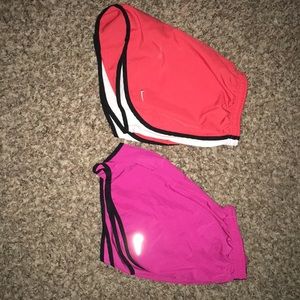 Two Nike running shorts