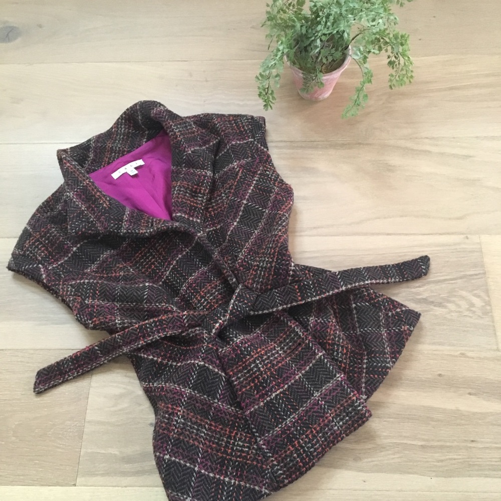 CAbi Wool Plaid Vest